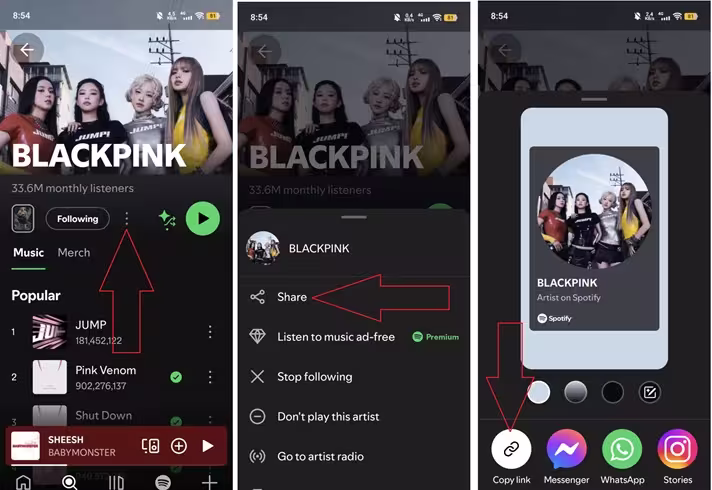  How to Copy a Spotify Artist Link on Android or iOS?