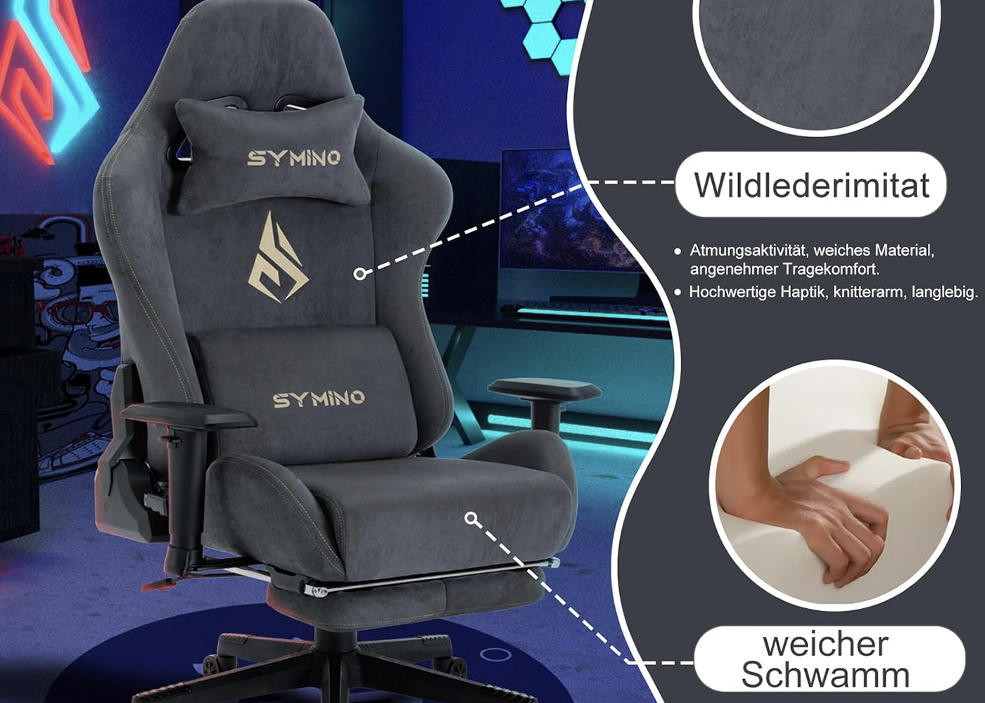 symino-gaming-stuhl-ergonomischer-burostuhl-mit-fusstutze-aus-atmungsaktivem-stoff-img2